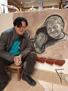 Malba rodičů pro kamaráda.