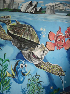 Malba v dětském pokoji.