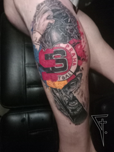 Hokej a fotbal Sparta celek na lýtko.